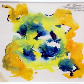 Abstract, yellow and blue stocks, rakesh sen artshelvez