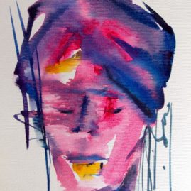 Portrait of a face rakesh sen water color, artshelvez