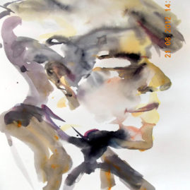 face in water colour