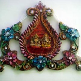 Handicraft Laxmi Ganesha mural, renu jindal, artselvez