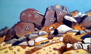 mark on rocks, Nicholas Roerich