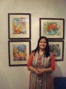 Anu Singh, lady with her art
